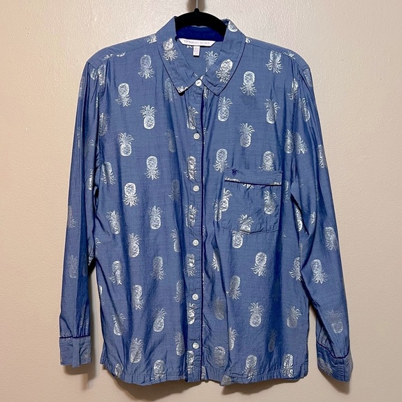 Victoria’s Secret Emily Fields PLL Mayfair Pineapple Pajama Top Shirt Only Small - Picture 4 of 15